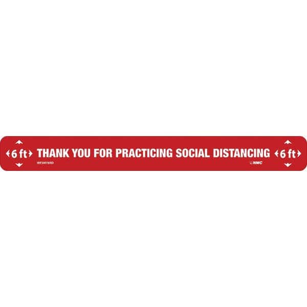 NMC - Adhesive Backed Floor Signs Message Type: COVID-19 Graphic Type: None - Exact Tool & Supply