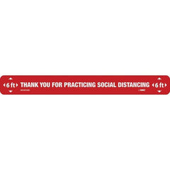 NMC - Adhesive Backed Floor Signs Message Type: COVID-19 Graphic Type: None - Exact Tool & Supply