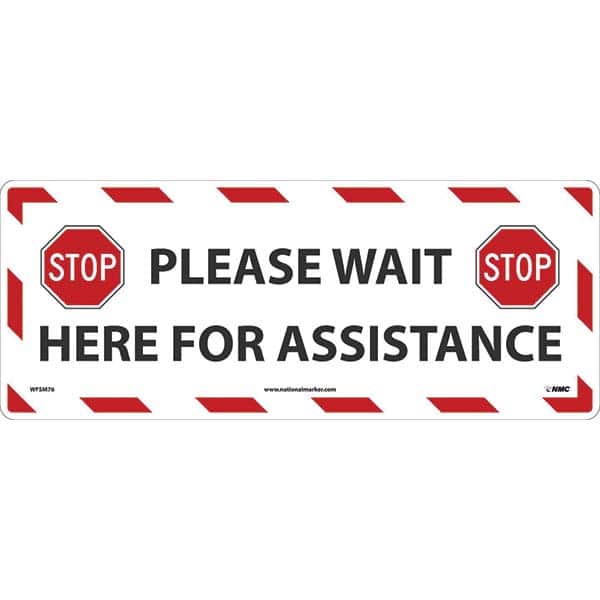 NMC - Adhesive Backed Floor Signs Message Type: COVID-19 Graphic Type: None - Exact Tool & Supply