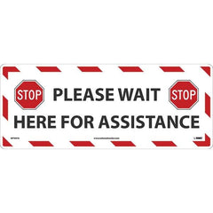 NMC - Adhesive Backed Floor Signs Message Type: COVID-19 Graphic Type: None - Exact Tool & Supply