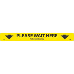 NMC - Adhesive Backed Floor Signs Message Type: COVID-19 Graphic Type: None - Exact Tool & Supply