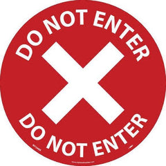 NMC - Adhesive Backed Floor Signs Message Type: COVID-19 Graphic Type: No Access; X Symbol - Exact Tool & Supply
