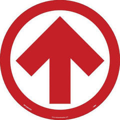 NMC - Adhesive Backed Floor Signs Message Type: COVID-19 Graphic Type: Arrow - Exact Tool & Supply