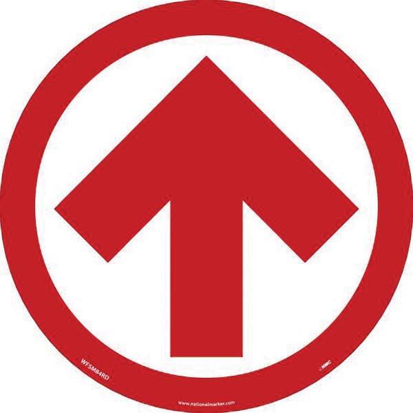 NMC - Adhesive Backed Floor Signs Message Type: COVID-19 Graphic Type: Arrow - Exact Tool & Supply
