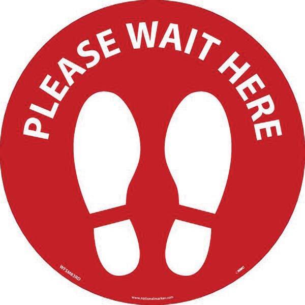 NMC - Adhesive Backed Floor Signs Message Type: COVID-19 Graphic Type: Shoeprints - Exact Tool & Supply