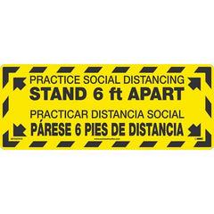 NMC - Adhesive Backed Floor Signs Message Type: COVID-19 Graphic Type: None - Exact Tool & Supply