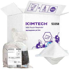 Kimtech - Disposable Respirators & Masks; Type: Respirator Face Mask ; NIOSH Classification: N95 ; Size: Universal ; Strap Type: Elastic ; Usage Conditions: General Industrial; Dusty Environments ; NIOSH Approval Number: TC-84A-9042 - Exact Tool & Supply