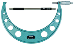 10 - 11'' Measuring Range - .0001 Graduation - Ratchet Thimble - Carbide Face - Outside Micrometer - Exact Tool & Supply