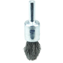 1/2″ Controlled Flare Crimped Wire End Brush, .0104″ Steel Fill - Exact Tool & Supply