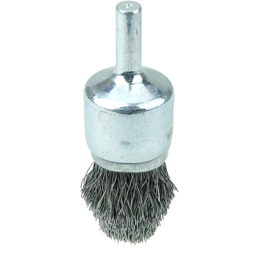 3/4″ Controlled Flare Crimped Wire End Brush, .0104″ Steel Fill - Exact Tool & Supply
