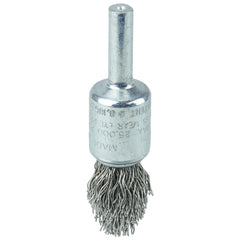 1/2″ Controlled Flare Crimped Wire End Brush, .020″ Stainless Steel Fill - Exact Tool & Supply
