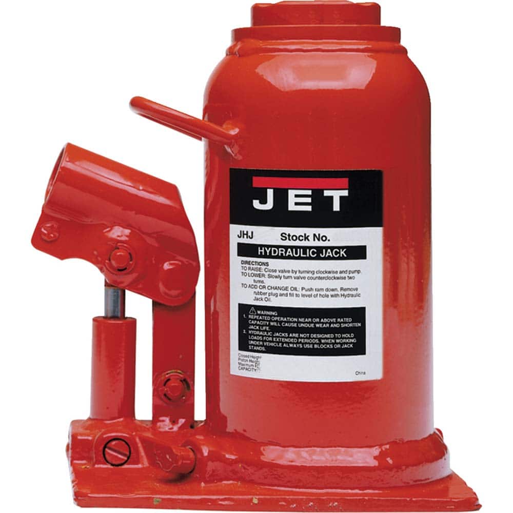 Jet - Manual Bottle, Screw, Ratchet & Hydraulic Jacks Type: Hydraulic Jack Load Capacity (Ton): 12-1/2 (Inch) - Exact Tool & Supply