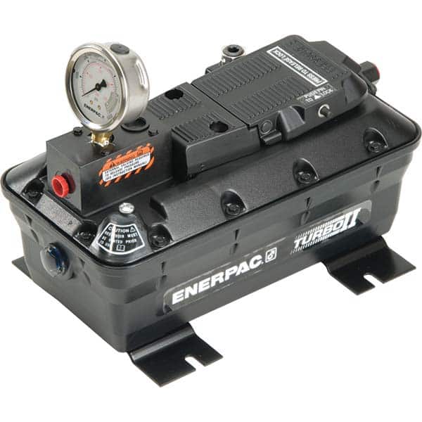 Enerpac - Power Hydraulic Pumps & Jacks Type: Air-Hydraulic Oil Capacity: 120 cu. in. - Exact Tool & Supply