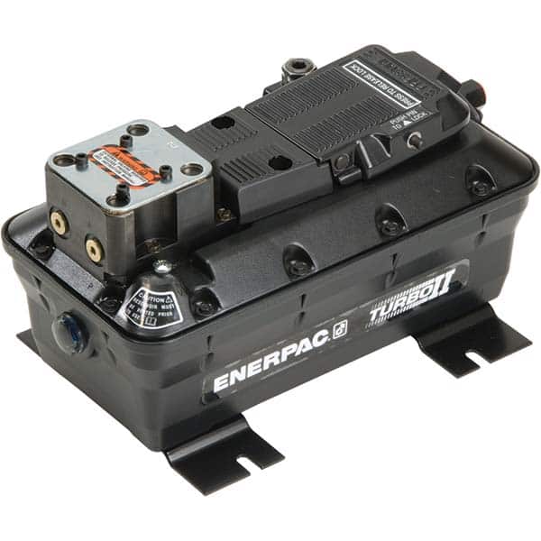 Enerpac - Power Hydraulic Pumps & Jacks Type: Air-Hydraulic Oil Capacity: 127 cu. In. - Exact Tool & Supply