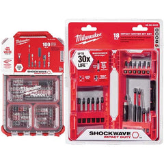 Milwaukee Tool - Power & Impact Screwdriver Bit Sets Point Type: Phillips; Slotted; Square; Torx Tool Type: Driver Bit - Exact Tool & Supply