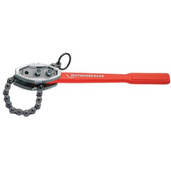 Rothenberger - 44" Max Pipe Capacity, 57" Long, Chain Tong Wrench - 6" Actual OD, 45-1/2" Handle Length - Exact Tool & Supply