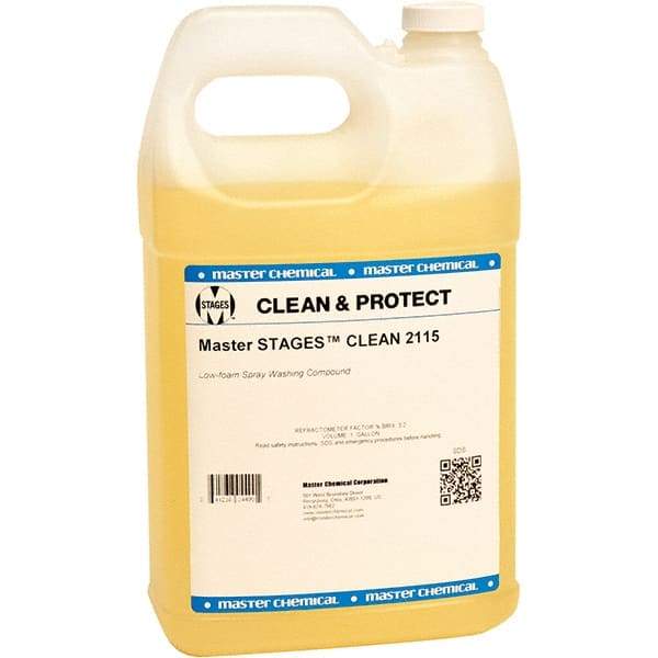 Master Fluid Solutions - 1 Gal Jug Cleaner - Low Foam, Series Clean 2115 - Exact Tool & Supply