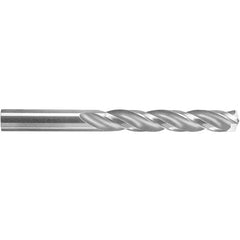4 mm Dia. × 4 mm Shank × 22 mm Flute Length × 55 mm OAL, 5xD, 150°, TA, 3 Flute, External, Round Solid Carbide Drill - Exact Tool & Supply