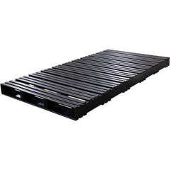 Custom Built Plastic Pallets - 39" Long x 74" & Wide x 4-1/2" High Plastic Pallet - 1,500 Lb Static Capacity, 500 Lb Dynamic Capacity, Black - Exact Tool & Supply