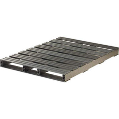 Custom Built Plastic Pallets - 60" Long x 42" & Wide x 4-1/2" High Plastic Pallet - 3,000 Lb Static Capacity, 750 Lb Dynamic Capacity, Black - Exact Tool & Supply