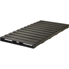 Custom Built Plastic Pallets - 96" Long x 48" & Wide x 5" High Plastic Pallet - 6,000 Lb Static Capacity, 1,500 Lb Dynamic Capacity, Black - Exact Tool & Supply