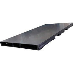 Custom Built Plastic Pallets - 96" Long x 48" & Wide x 4.4" High Plastic Pallet - 1,500 Lb Static Capacity, 500 Lb Dynamic Capacity, Black - Exact Tool & Supply