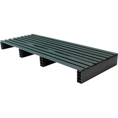 Custom Built Plastic Pallets - 18" Long x 48" & Wide x 4" High Plastic Pallet - 1,000 Lb Static Capacity, 250 Lb Dynamic Capacity, Black - Exact Tool & Supply