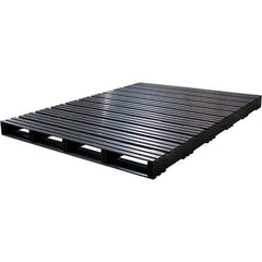 Custom Built Plastic Pallets - 54" Long x 74" & Wide x 4-1/2" High Plastic Pallet - 1,500 Lb Static Capacity, 500 Lb Dynamic Capacity, Black - Exact Tool & Supply
