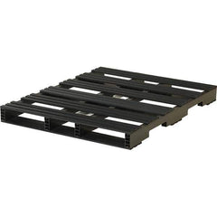 Custom Built Plastic Pallets - 48" Long x 40" & Wide x 4-1/2" High Plastic Pallet - 3,000 Lb Static Capacity, 750 Lb Dynamic Capacity, Black - Exact Tool & Supply