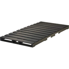 Custom Built Plastic Pallets - 96" Long x 48" & Wide x 5" High Plastic Pallet - 6,000 Lb Static Capacity, 1,500 Lb Dynamic Capacity, Black - Exact Tool & Supply