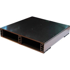 Custom Built Plastic Pallets - 24" Long x 24" & Wide x 4.4" High Plastic Pallet - 1,500 Lb Static Capacity, 500 Lb Dynamic Capacity, Black - Exact Tool & Supply