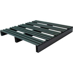 Custom Built Plastic Pallets - 36" Long x 36" & Wide x 4" High Plastic Pallet - 1,000 Lb Static Capacity, 250 Lb Dynamic Capacity, Black - Exact Tool & Supply