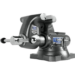 Wilton - Bench & Pipe Combination Vises Jaw Width (Inch): 5-1/2 Jaw Opening Capacity (Inch): 3-5/8 - Exact Tool & Supply