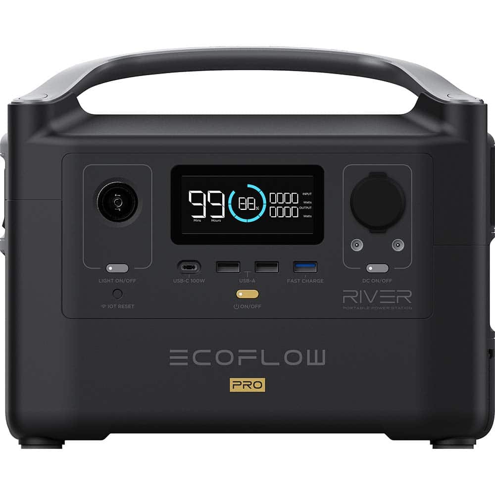 EcoFlow - Portable Power Generators; Fuel Type: Electric ; Starting Method: Electric Start; Manual ; Wattage: 720 ; Run Time Full Load (Hours): 1.2 ; Horsepower (HP): 1.6 ; Receptacle Type: Type B - Exact Tool & Supply