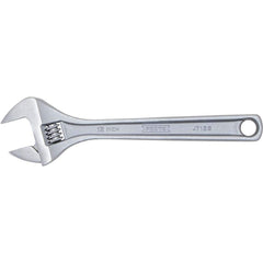 Proto - Adjustable Wrenches; Wrench Type: Adjustable ; Wrench Size (Inch): 12 ; Jaw Capacity (Inch): 1-1/2 ; Material: Steel ; Finish/Coating: Chrome ; ANSI Spec: B107.8m - Exact Tool & Supply