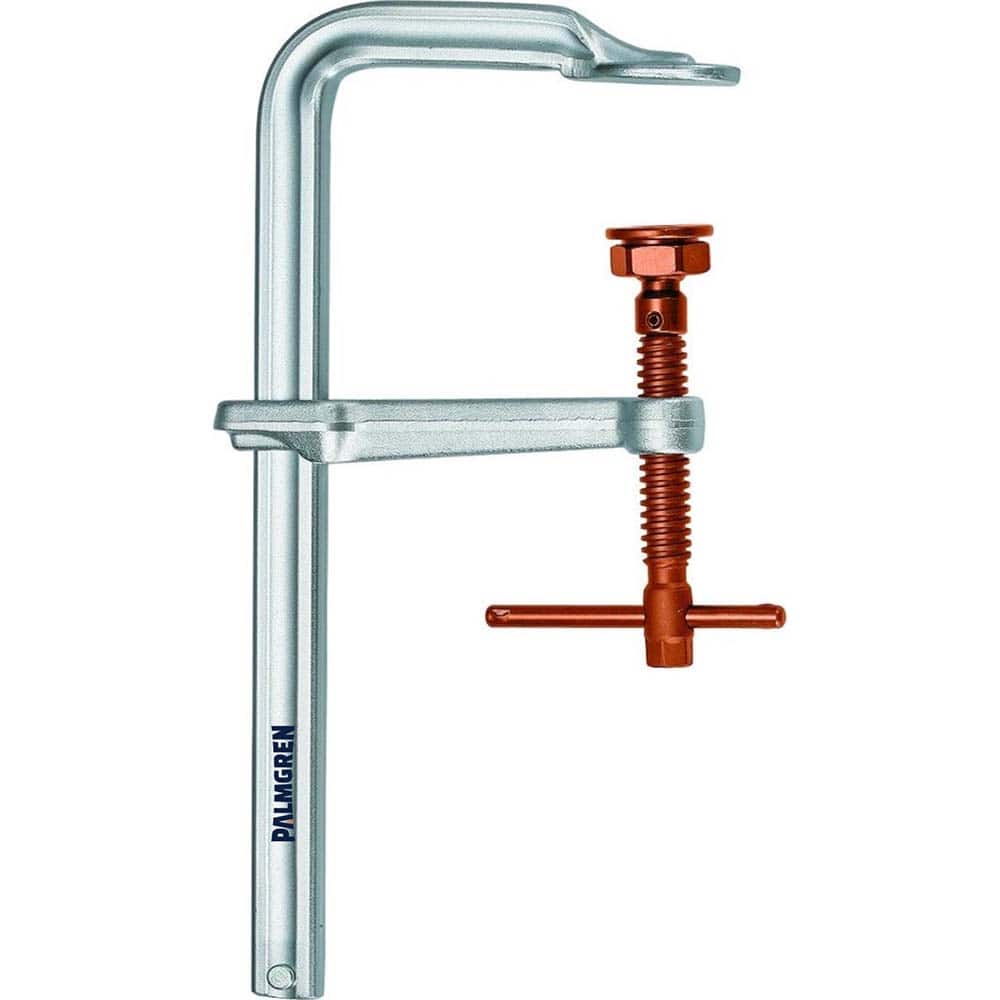 Palmgren - Sliding Arm Clamps; Clamp Type: Heavy-Duty F Clamp ; Maximum Capacity (mm): 24.000 ; Throat Depth (Inch): 6-7/8 ; Handle Style: T-Handle ; Frame Material: Steel ; Clamping Pressure (Lb.): 5000.00 - Exact Tool & Supply
