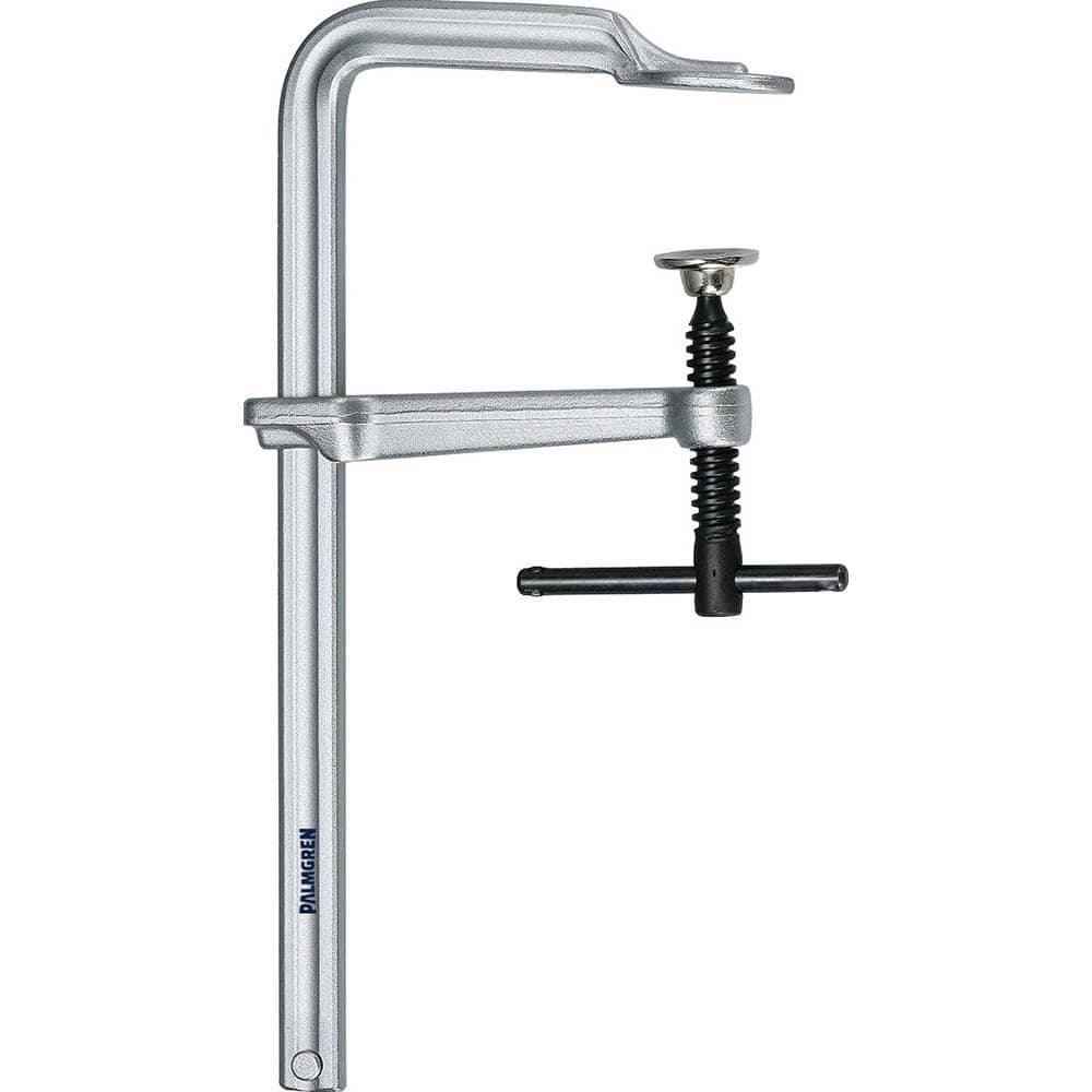 Palmgren - Sliding Arm Clamps; Clamp Type: Standard ; Maximum Capacity (mm): 4.000 ; Throat Depth (Inch): 2-3/8 ; Handle Style: T-Handle ; Frame Material: Steel ; Clamping Pressure (Lb.): 600.00 - Exact Tool & Supply