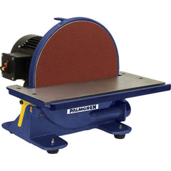 Palmgren - Disc Sanding Machines; Disc Diameter (Inch): 12.0000 ; Phase: 1 ; Disc Speed (RPM): 1720.00 ; Table Length (Inch): 17-1/4 ; Table Width (Inch): 8-3/8 ; Horsepower (HP): 3/4 - Exact Tool & Supply