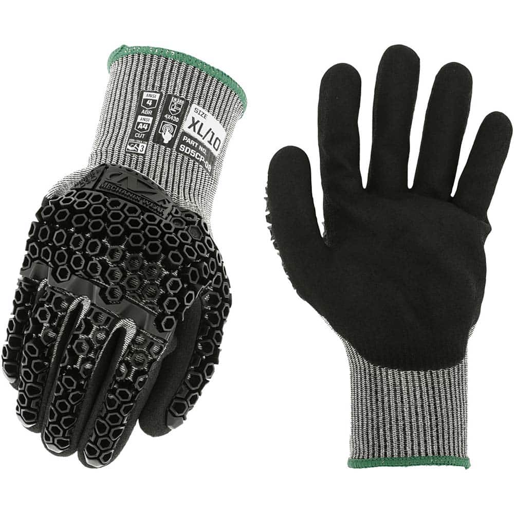 Mechanix Wear - Cut & Puncture Resistant Gloves; Type: Cut Resistant ; ANSI/ISEA Puncture Resistance Level: 3 ; ANSI/ISEA Cut Resistance Level: A4 ; ANSI/ISEA Abrasion Resistance Level: 4 ; Coated Area: Palm ; Material Type: HPPE - Exact Tool & Supply