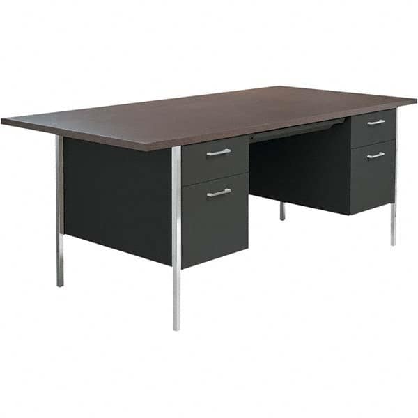 ALERA - Office Desks Type: Double Pedestal Desk Center Draw: Yes - Exact Tool & Supply