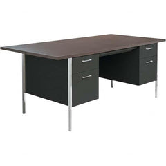 ALERA - Office Desks Type: Double Pedestal Desk Center Draw: Yes - Exact Tool & Supply