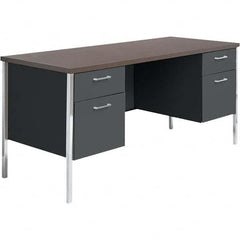 ALERA - Bookcases Height (Inch): 29-1/2 Color: Mocha/Black - Exact Tool & Supply