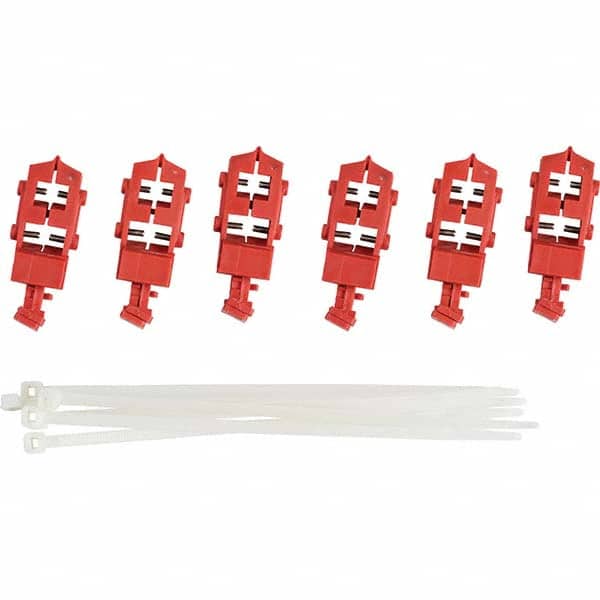 Brady - Pack of 6 Single-Pole Circuit Breaker Lockouts - Exact Tool & Supply