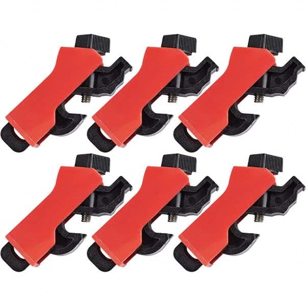 Brady - Pack of 6 Universal Miniature Circuit Breaker Lockouts - Exact Tool & Supply