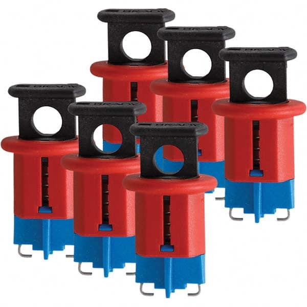Brady - Pack of 6 Universal Miniature Circuit Breaker Lockouts - Exact Tool & Supply