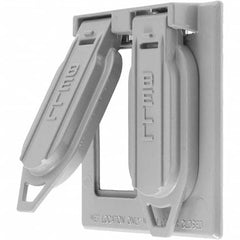 Hubbell Wiring Device-Kellems - Weatherproof Box Covers Cover Shape: Rectangle Number of Holes in Outlet: 1 - Exact Tool & Supply