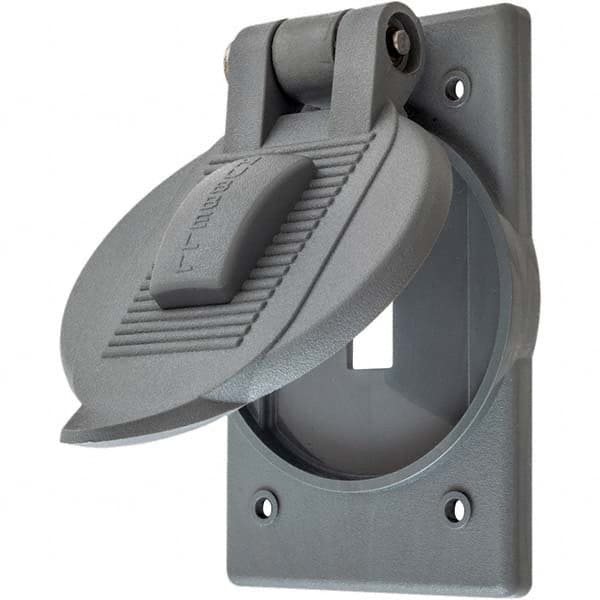 Hubbell Wiring Device-Kellems - Weatherproof Box Covers Cover Shape: Round Number of Holes in Outlet: 1 - Exact Tool & Supply