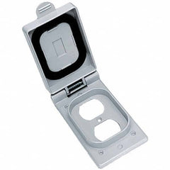 Hubbell Wiring Device-Kellems - Weatherproof Box Covers Cover Shape: Rectangle Number of Holes in Outlet: 1 - Exact Tool & Supply
