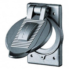 Hubbell Wiring Device-Kellems - Weatherproof Box Covers Cover Shape: Round Number of Holes in Outlet: 1 - Exact Tool & Supply