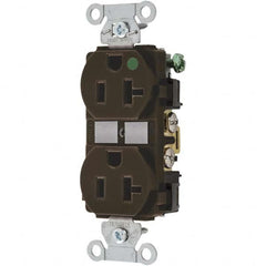 Hubbell Wiring Device-Kellems - 125V 20A NEMA 6-20R Hospital Grade White Straight Blade Duplex Receptacle - Exact Tool & Supply